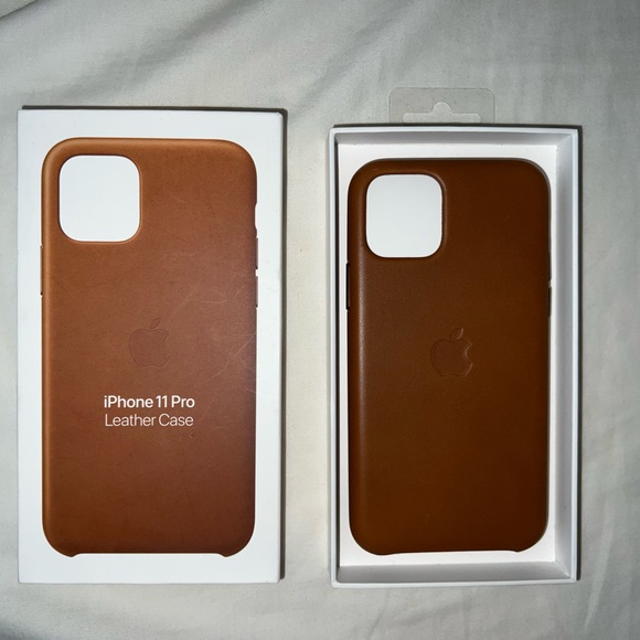 (NEW) official apple leather case saddle brown 11 pro - Picture 1 of 2